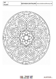 Mandala boyama sayfaları